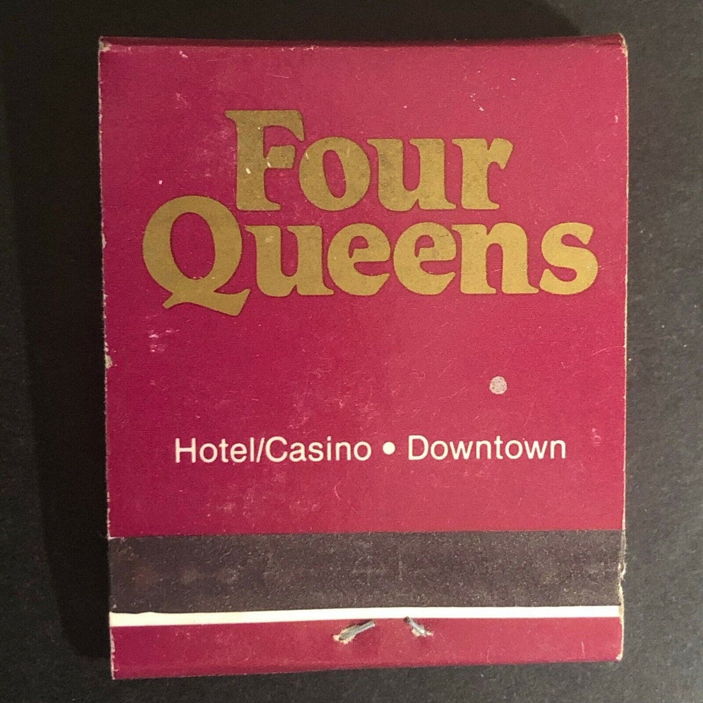 Vintage c1970's Full Matchbook "Four Queens Hotel Casino" Fremont St. Las Vegas