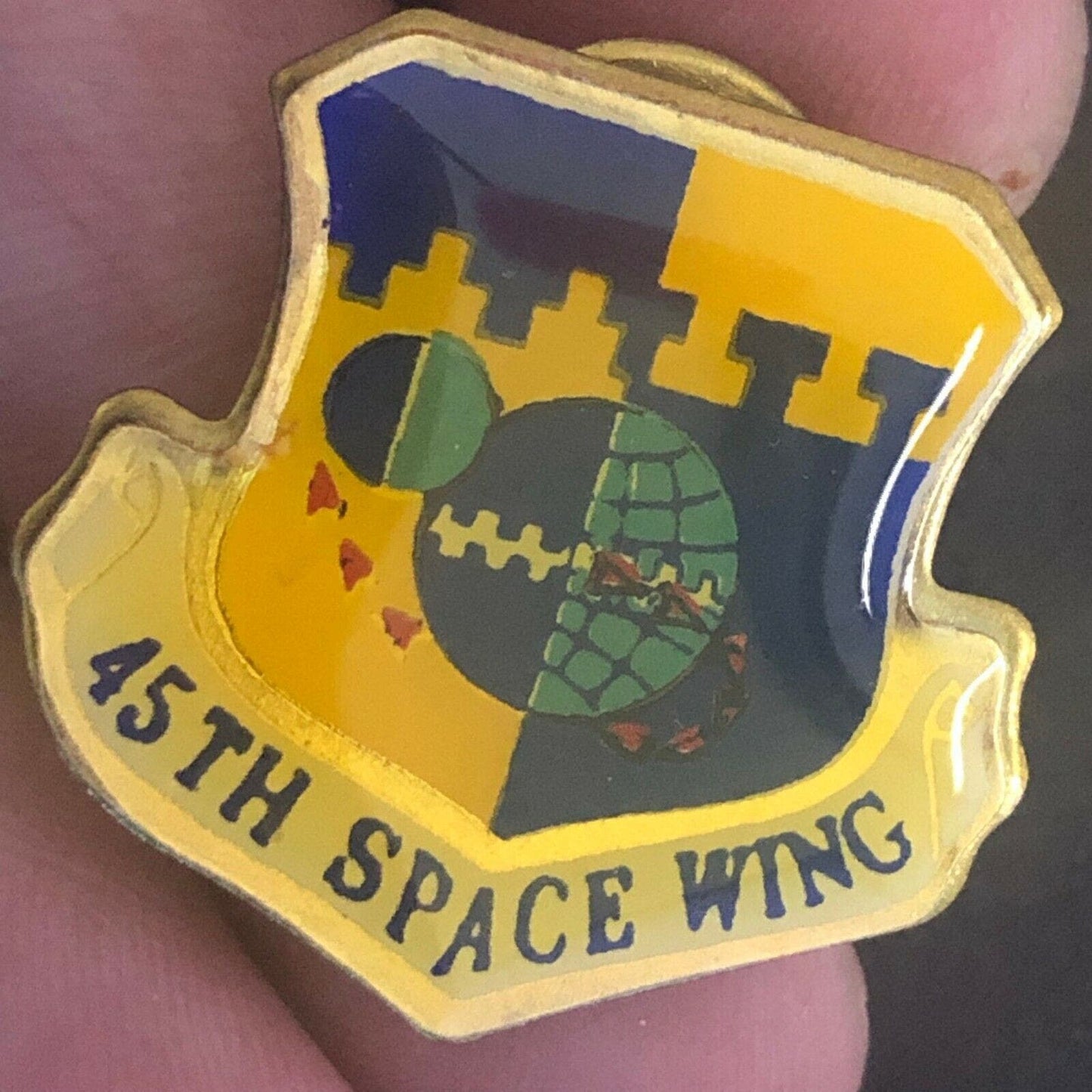 Official NASA USSF 45th Space Wing (Space Launch Delta 45) Lapel Pin VGC NOS