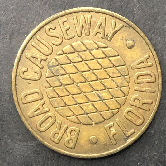 Broad Causeway Florida (Bay Harbor) Transit Token Brass - 20mm