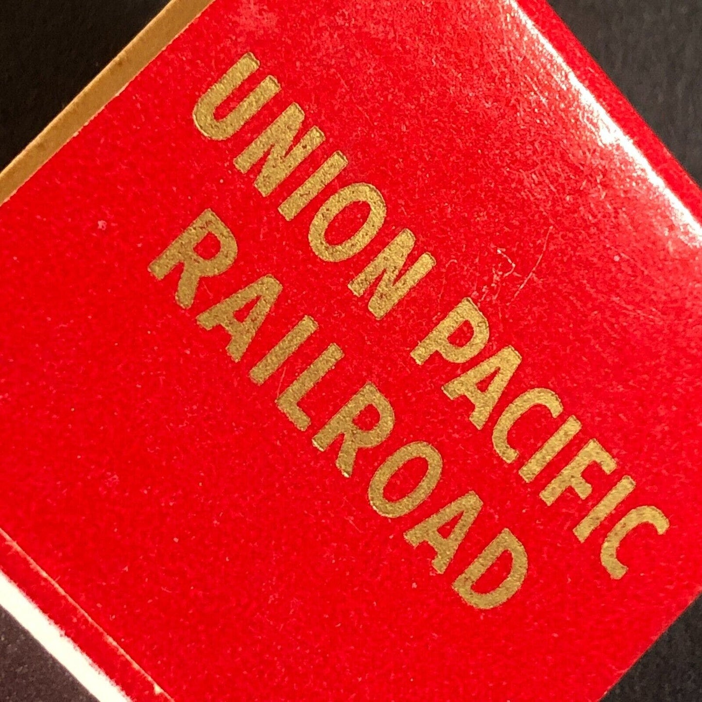 Union Pacific RR Full Matchbook Red w/ Gold Ink Text c1950's VGC