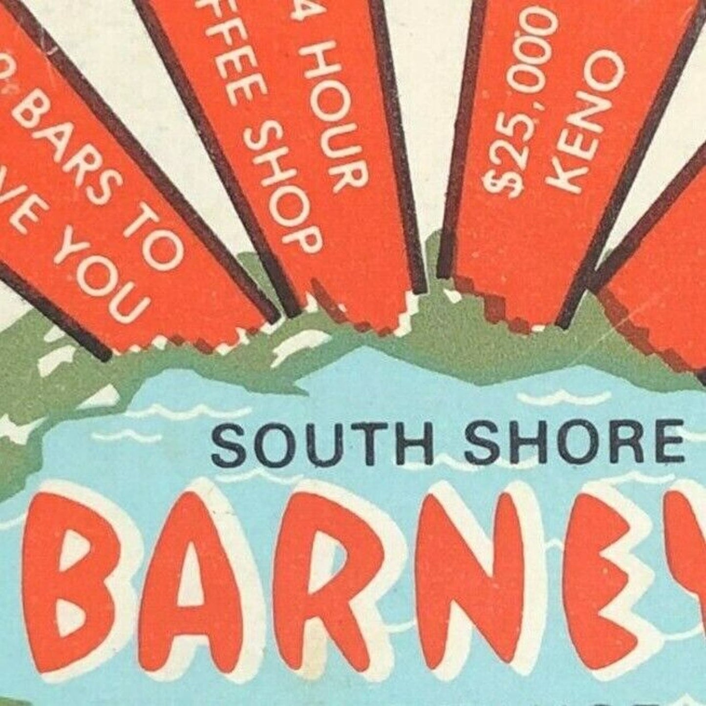 50's-60's Full Matchbook "Barney's Lake Tahoe" "Two Floors of Fun & Fortune"