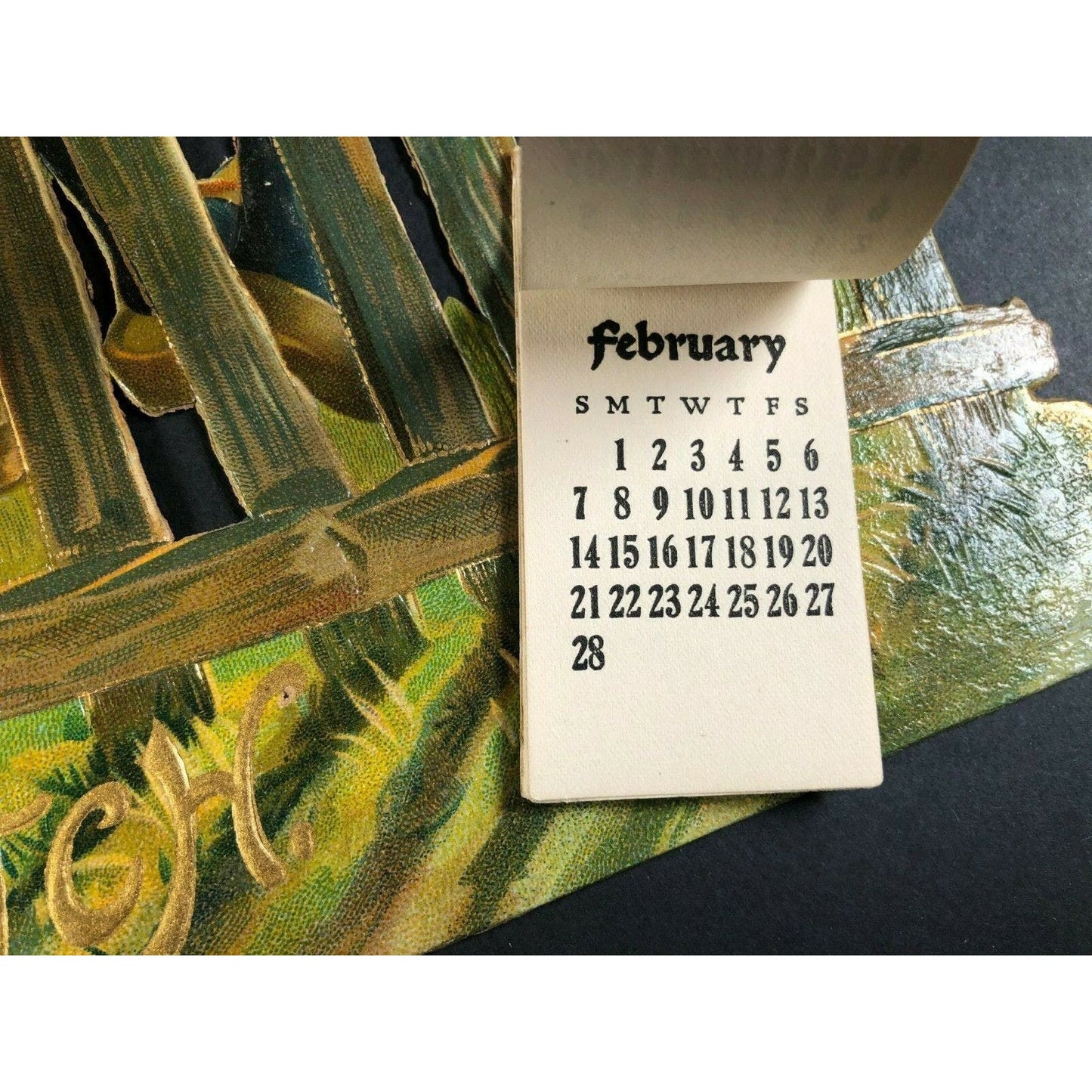 Group of 4 Large Trade Card / Calendar / Advertising 1910 Colorful Die Cuts