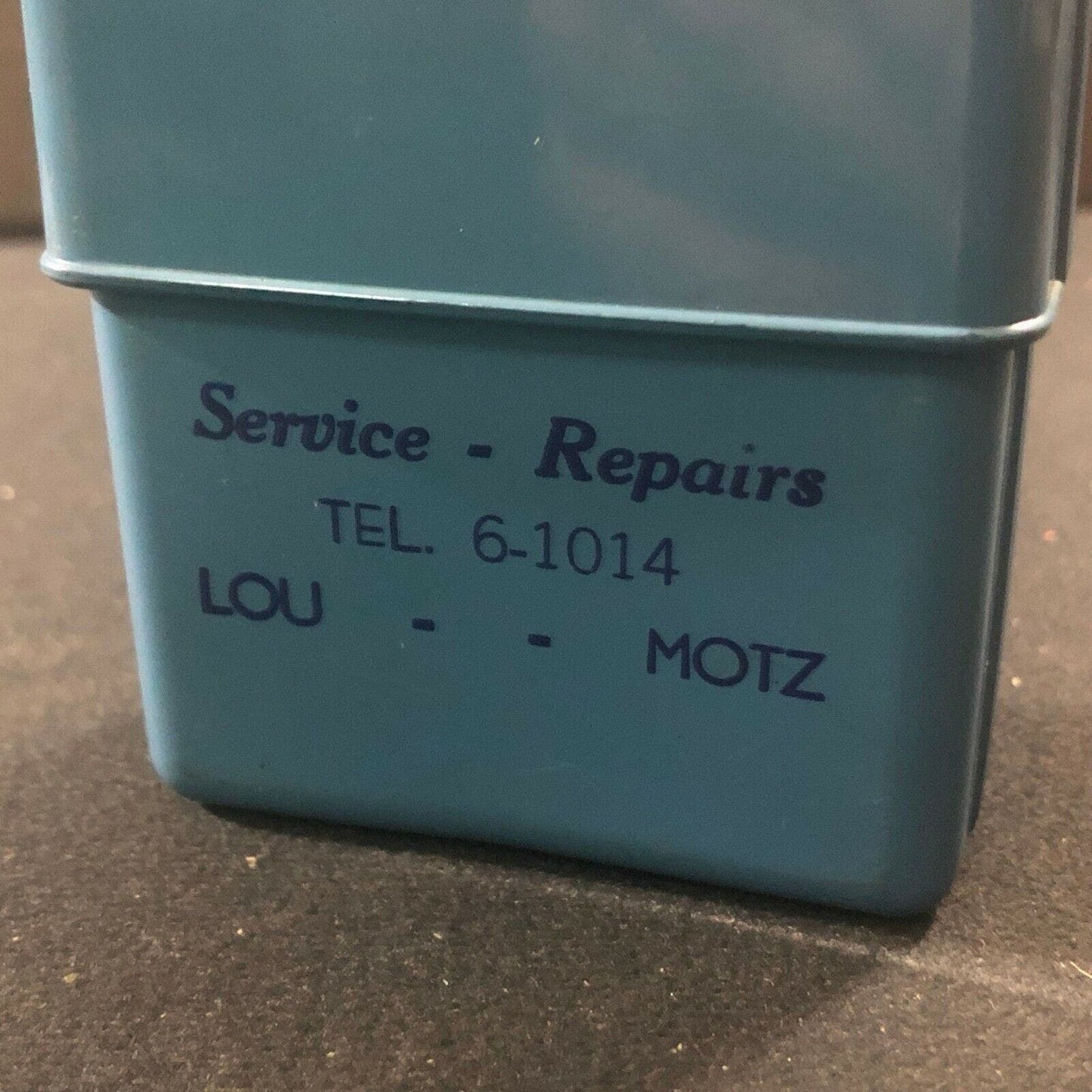 Vintage c1940's-50's Richfield Service Plastic Storage Box Metuchen, NJ Deco