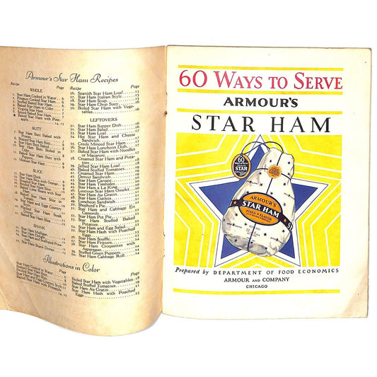 Armour and Company "60 Ways to Serve Ham" Booklet c1925-35 17pp