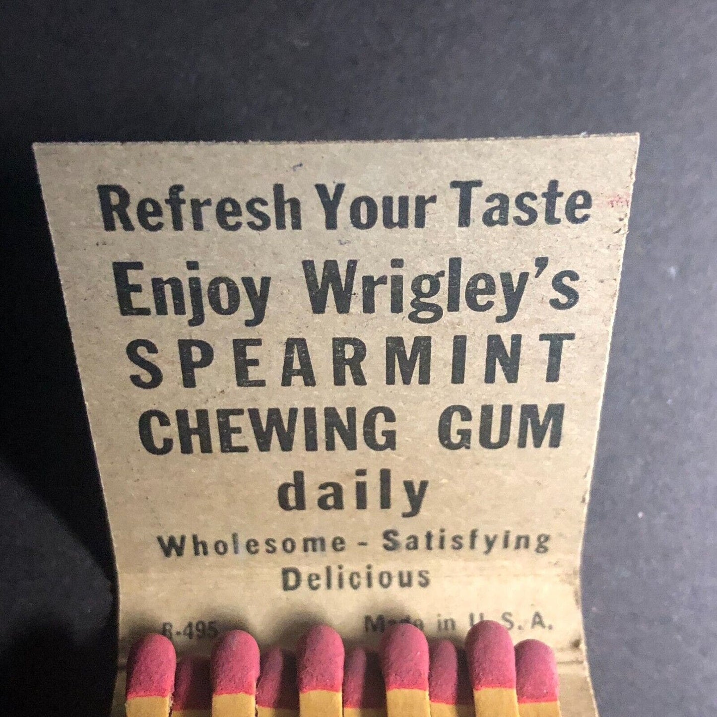 Wrigley's Spearmint Chewing Gum Full Matchbook c1940's VGC Scarce