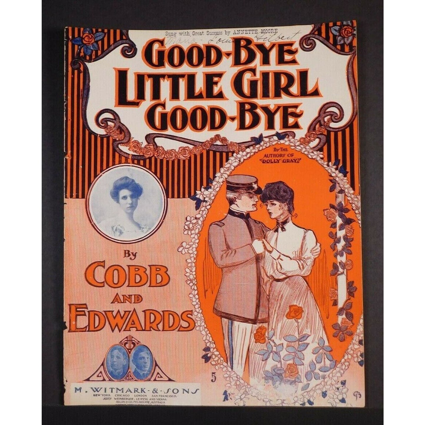 1904 Sheet Music - "Good-Bye Little Girl - Good-Bye" Cobb & Edwards