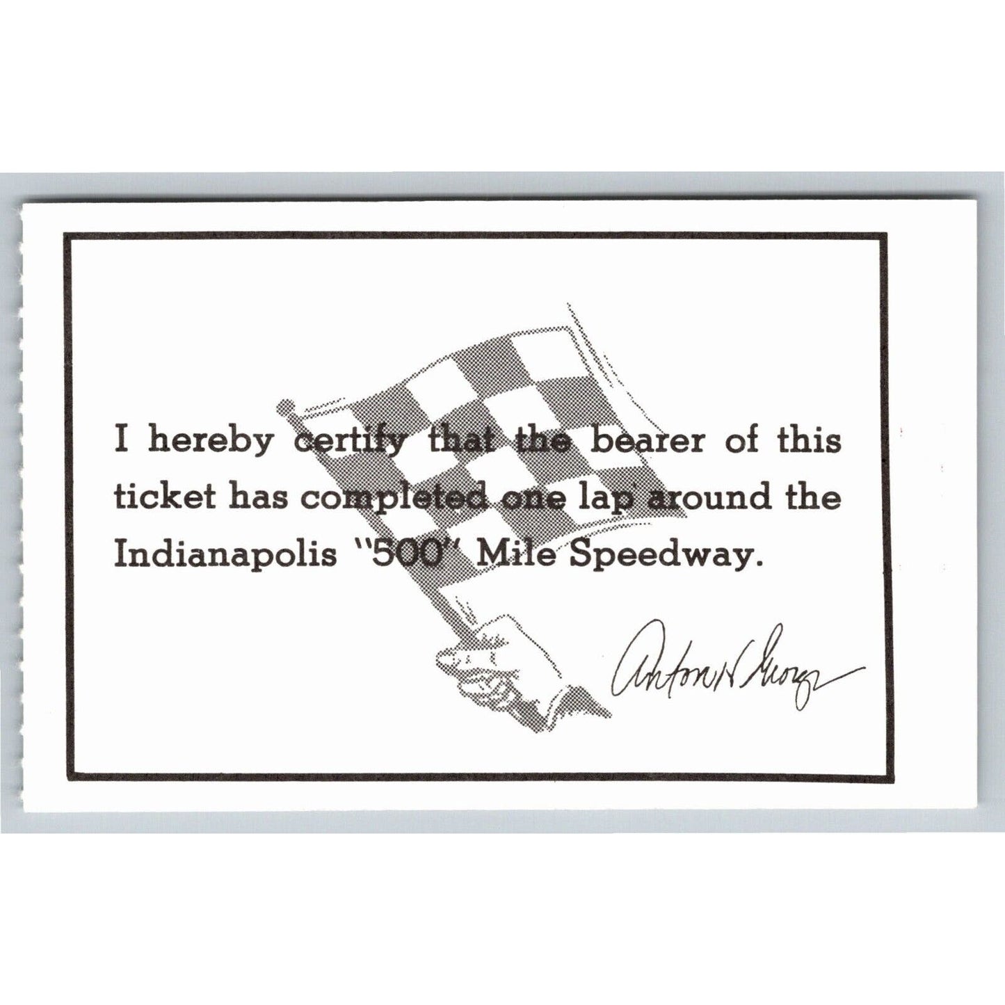 c1980's Indy 500 HOF Museum Track Tour Comp Ticket Stub Indianapolis #31758