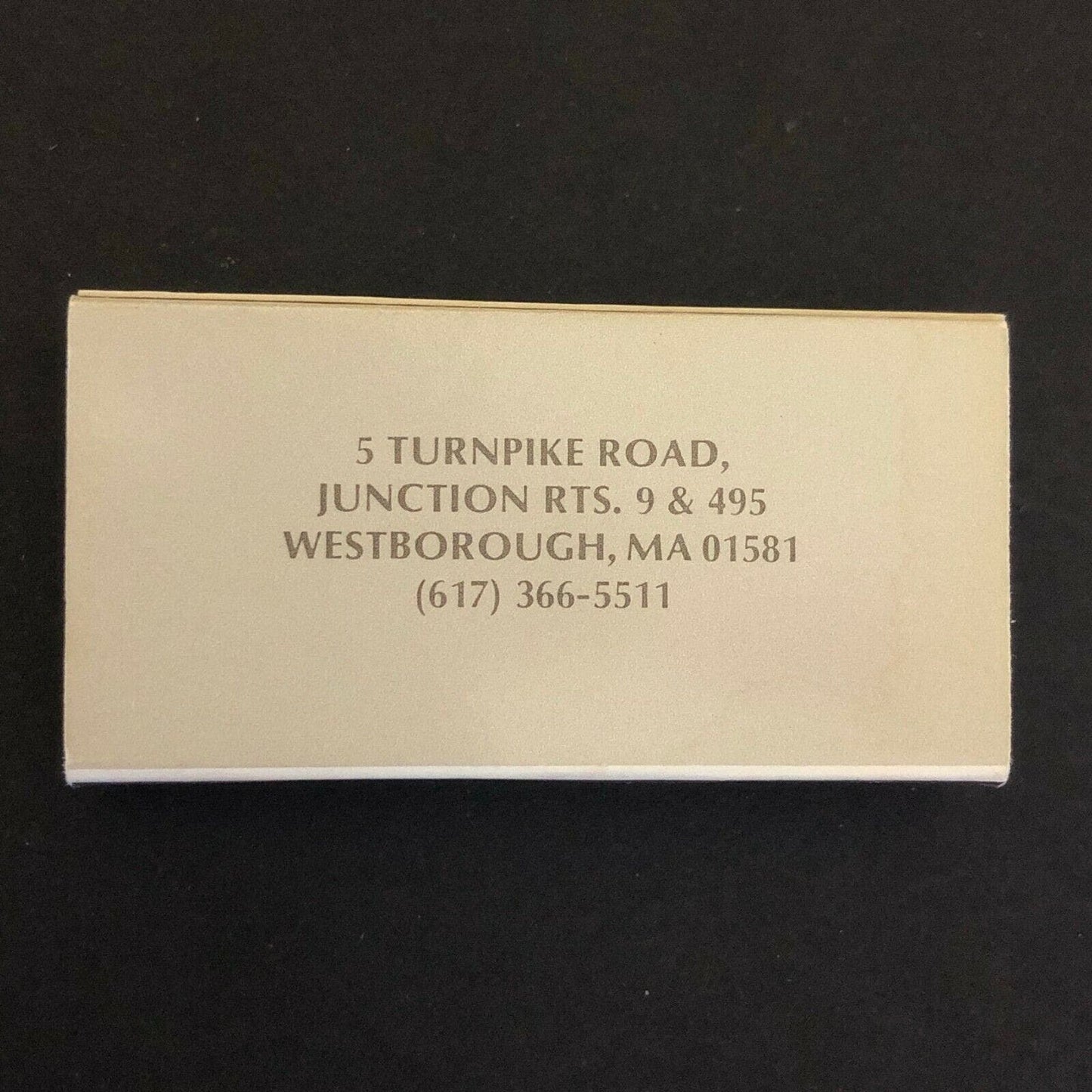 c1970's-80's Wooden Matchbox Matchbook - Westborough Plaza - Hotel MA