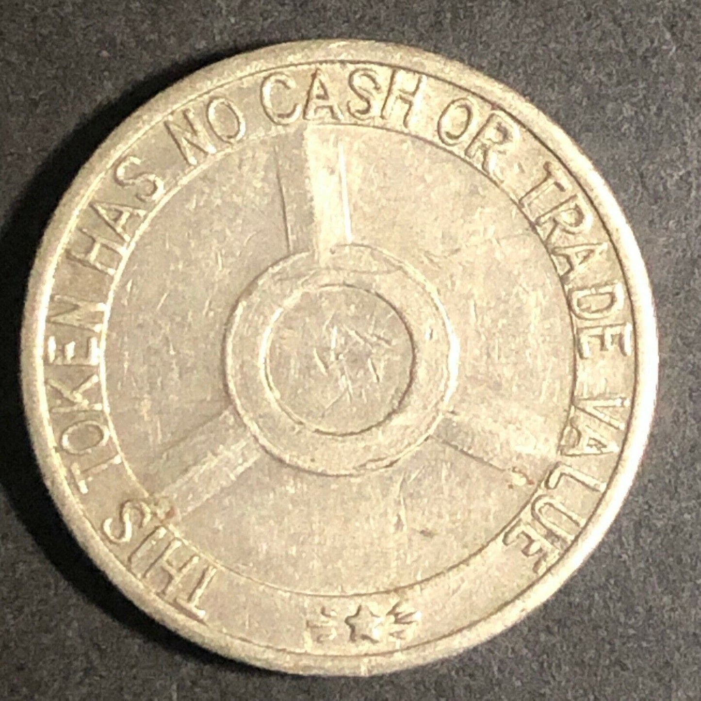 Vintage 20mm Plated Brass "Exhibit Supply Co. Chicago Pat D99838" Token