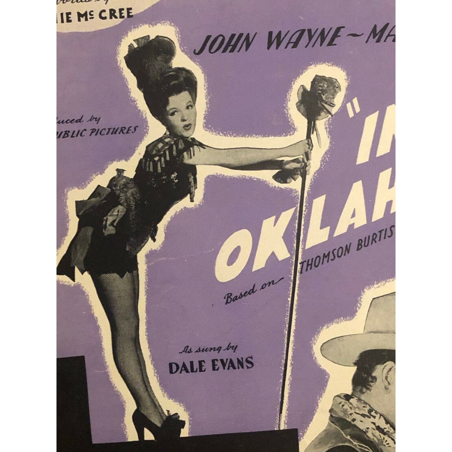 1943 Sheet Music - "Put Your Arms Around Me, Honey" "In Old Oklahoma" John Wayne