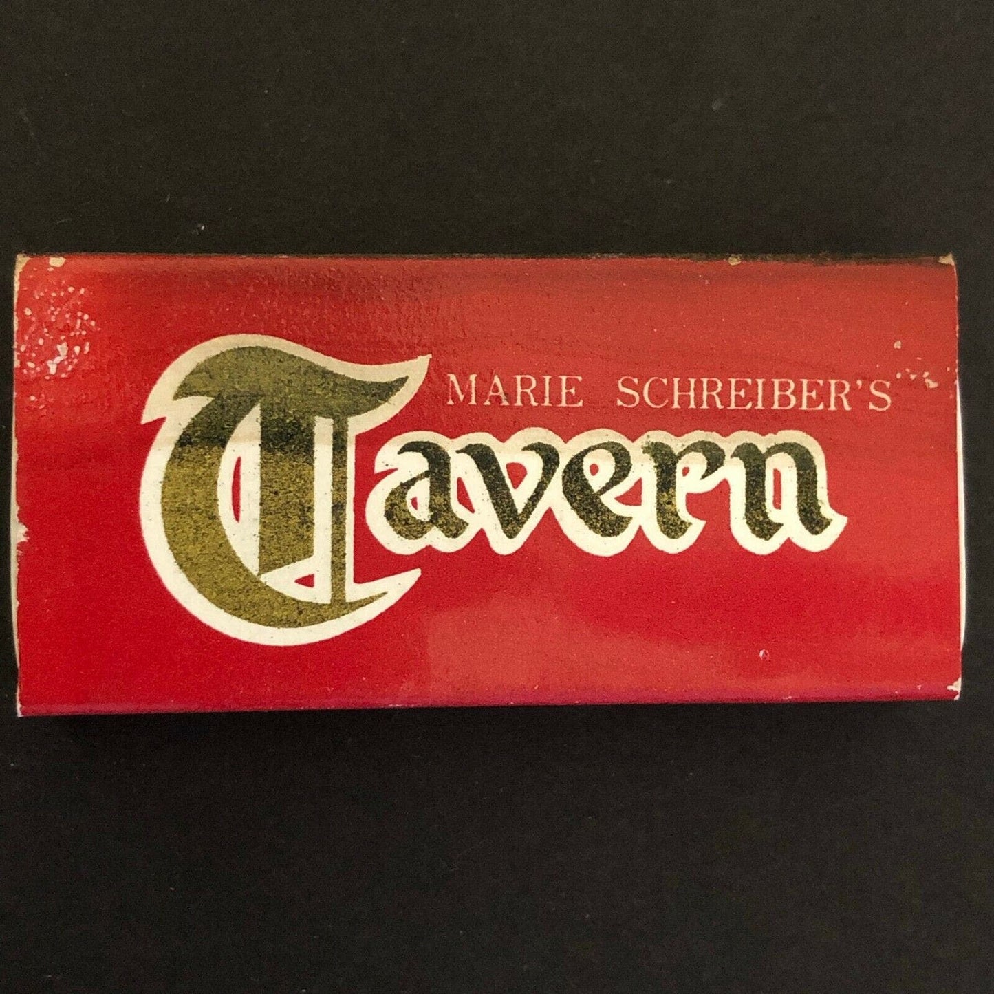 c1960's-70's Wooden Matchbox Matchbook - Marie Schreiber's Tavern Cleveland, OH