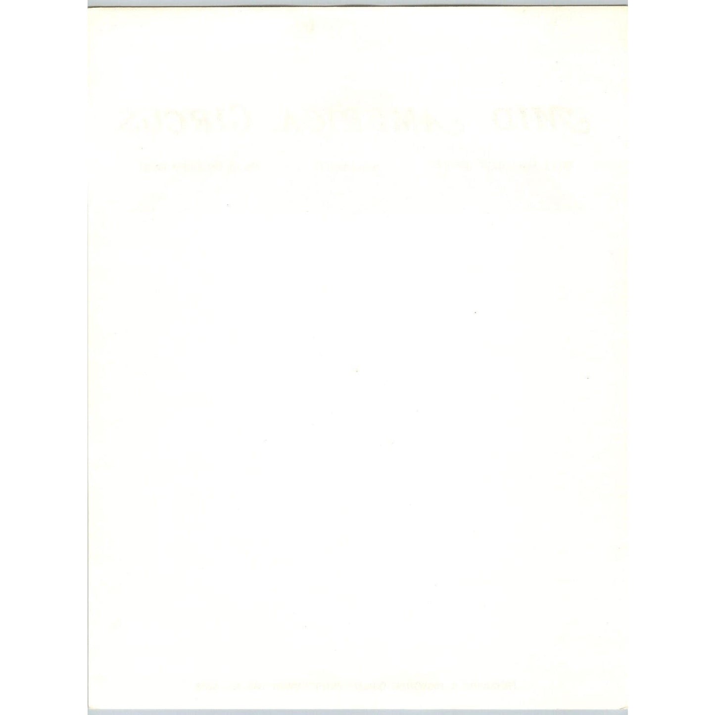 Mid America Circus Letterhead Tulsa, OK Big Top c1975