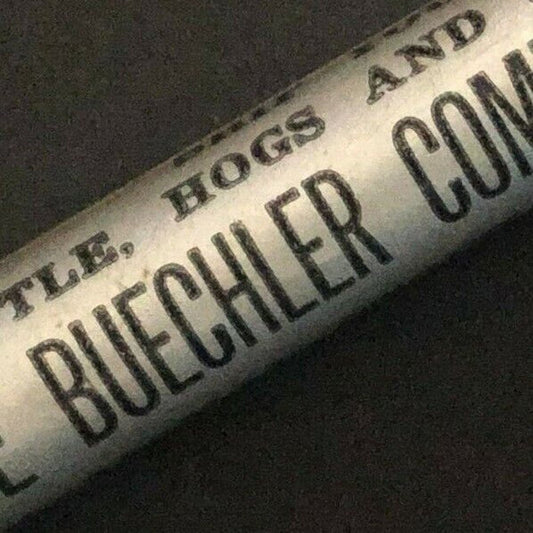 c1930's-40's "Buechler National Stock Yards Upton, IL" Advertising Bullet Pencil