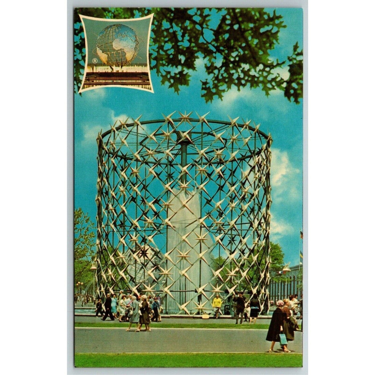 Vintage 1964-65 World's Fair Postcard - - The Astral Fountain