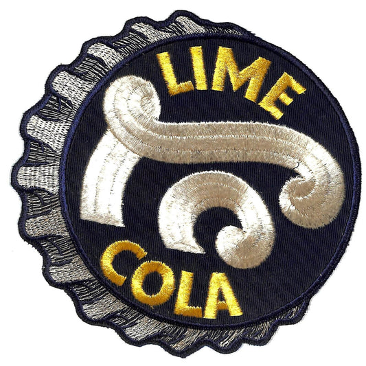 Lime Cola Bottle Cap Large Embroidered Soda Patch c1950's-60's VGC Scarce