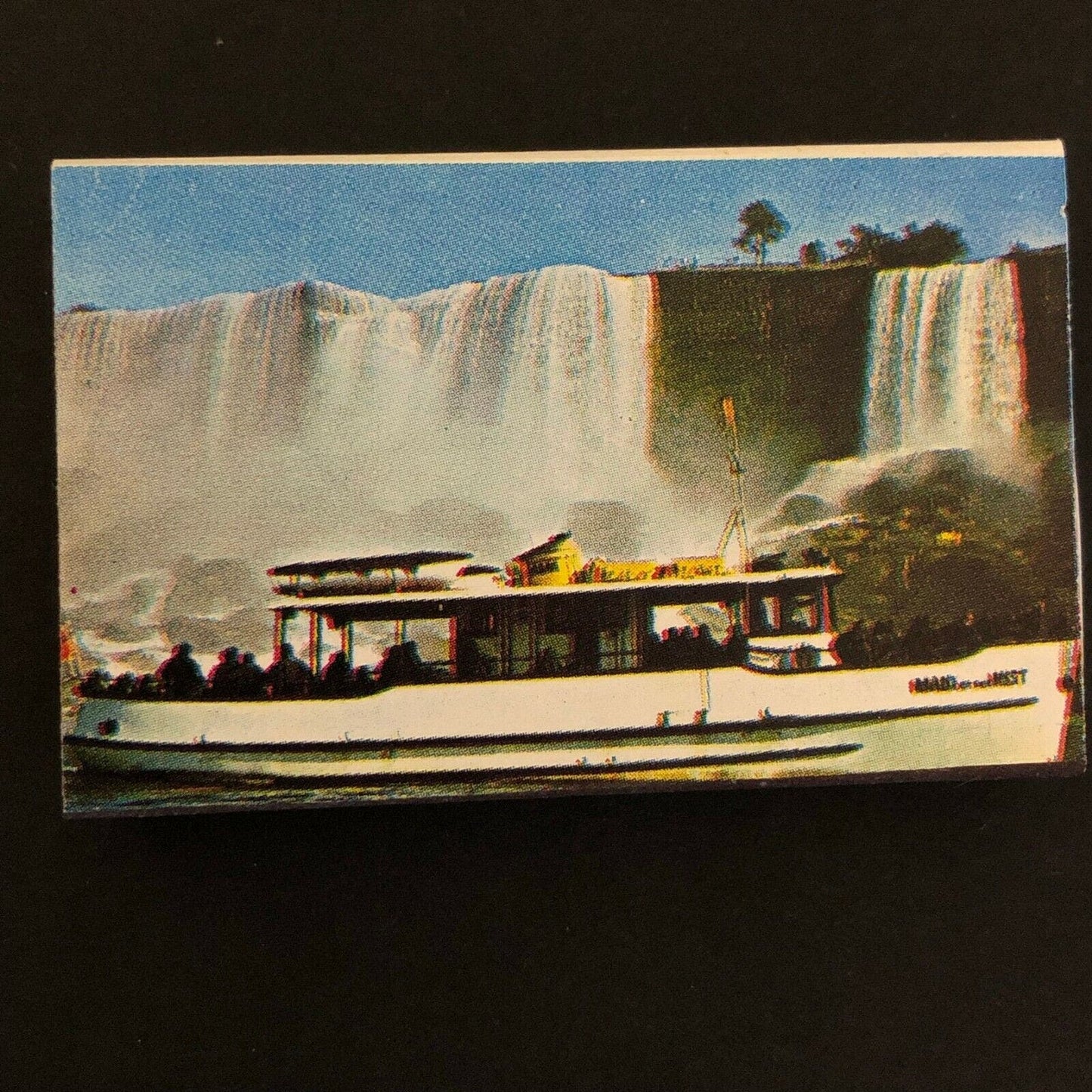c1970's-80's Wooden Matchbox Matchbook "Maid of the Mist" Niagara Falls