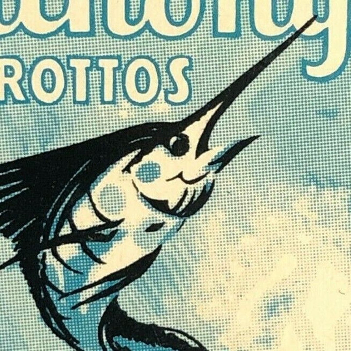 Vintage c1960's-75's Full Matchbook Anthony's Fish Grottos Swordfish Seafood