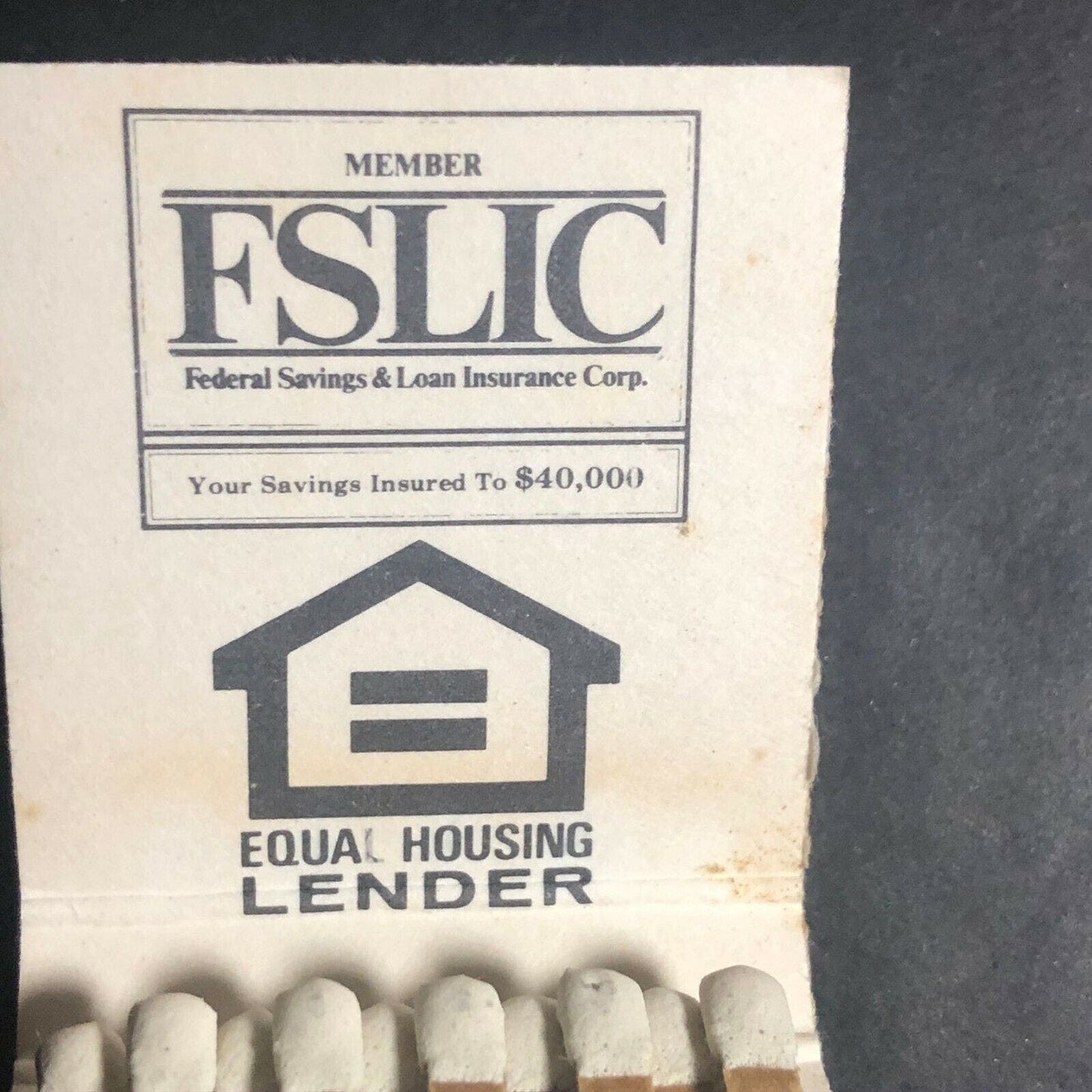 70's Full Matchbook Coast Federal Savings "Offices From Bradenton to Naples"