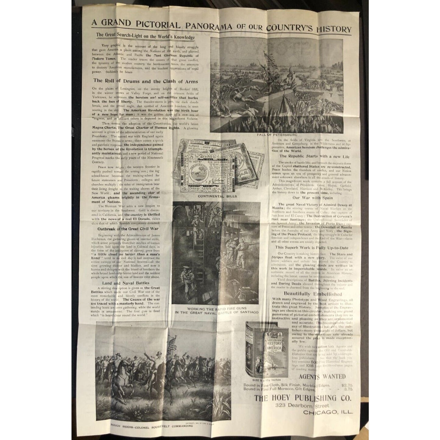 Hoey Publishing Co. 1900 "20th Century" Adv. Cover Letterhead & 14" x 22" Sheet