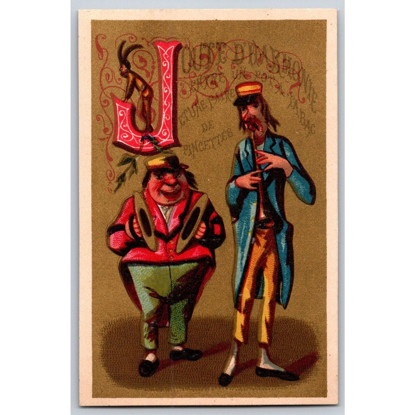 Philadelphia F.P. Louderbough Druggist French "J" Monogram Victorian Trade Card