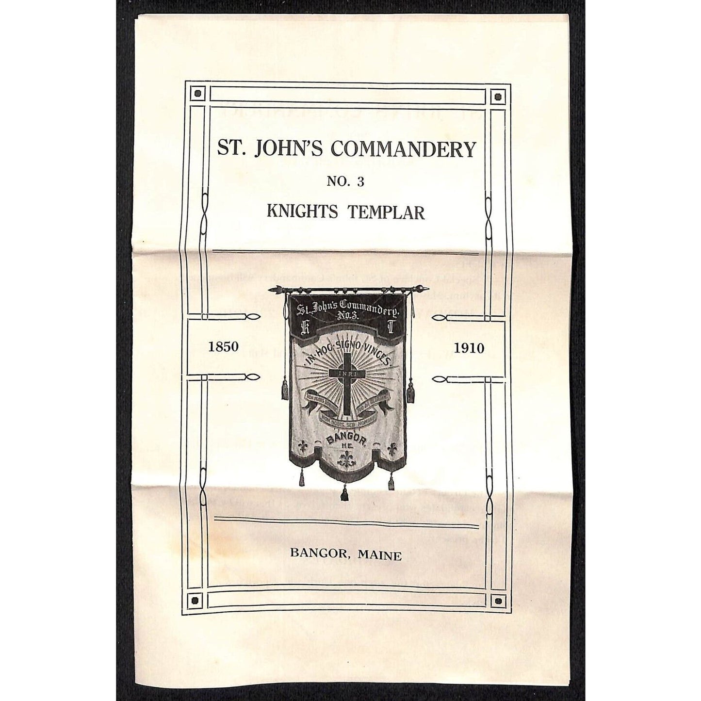 Newburgh, ME 1910 Amos W. Knowlton* Bangor Knight's Templar St John's Day