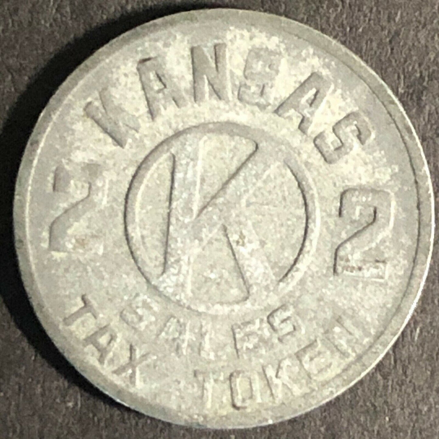 16.35mm Kansas "2" Sales Tax Token (Not Aluminum) - Fauver Collection