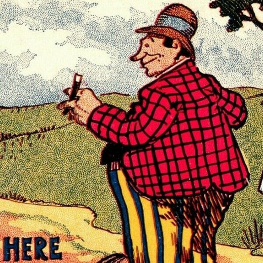 "I've Covered the Ground..." c1905 Undivided Comic Public Park Humor Postcard