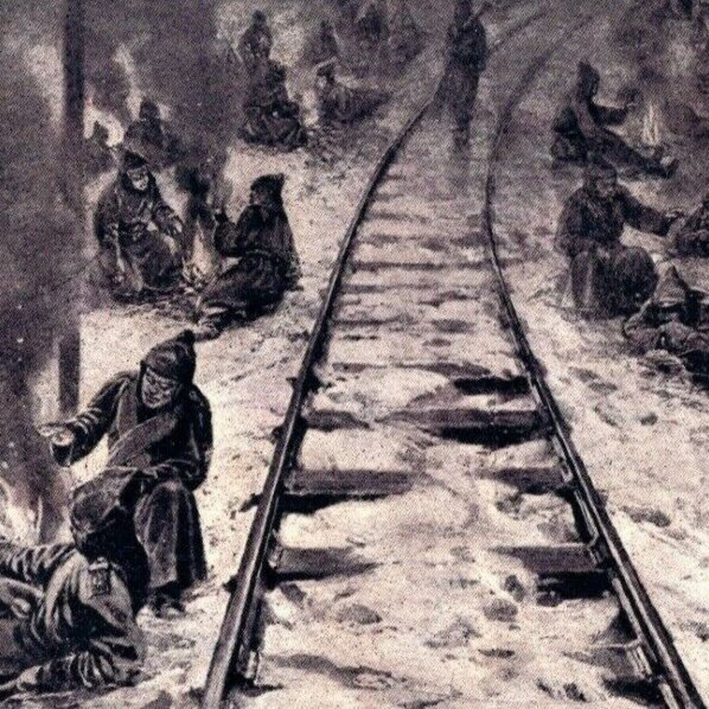 c1914-18 Russian Military Art Postcard - Protecting the Mandasor Railway
