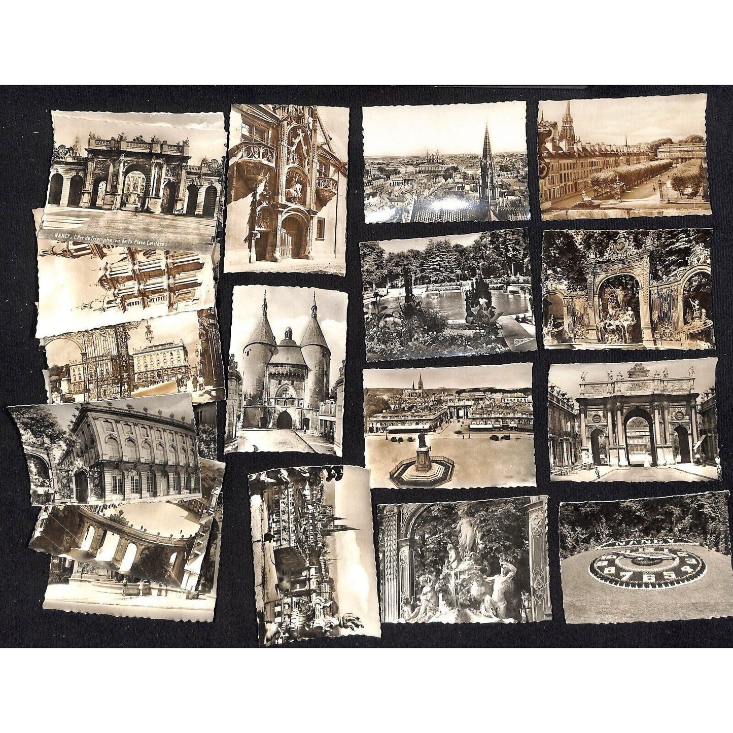 Nancy, France Souvenir Mini RPPC* Postcard Packet - c1957 20 cards Scalloped