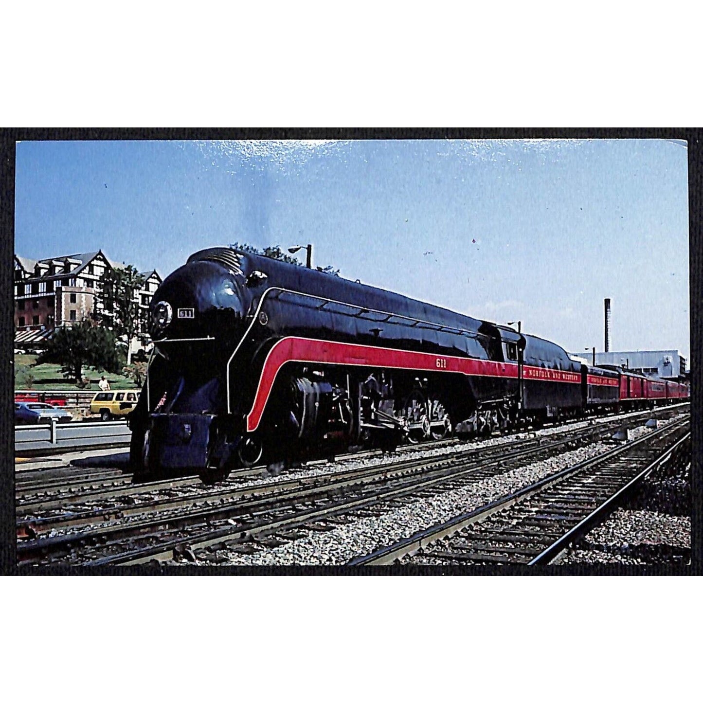 Norfolk & Western Railroad Postcard 611 Roanoke, VA 1982