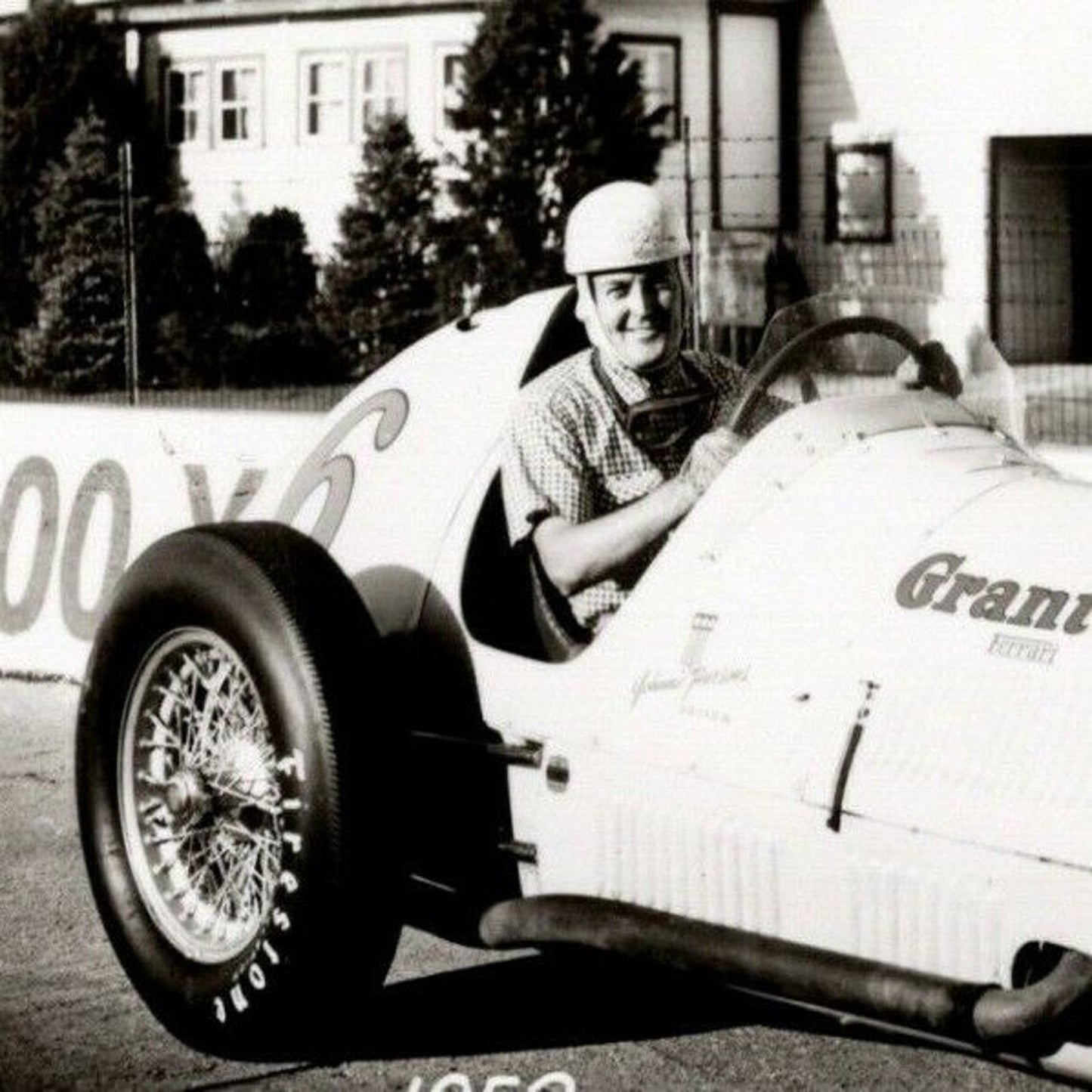 Indy 500 RPPC Postcard "1952 Johnnie Parsons" Official Race Photo Unposted VGC