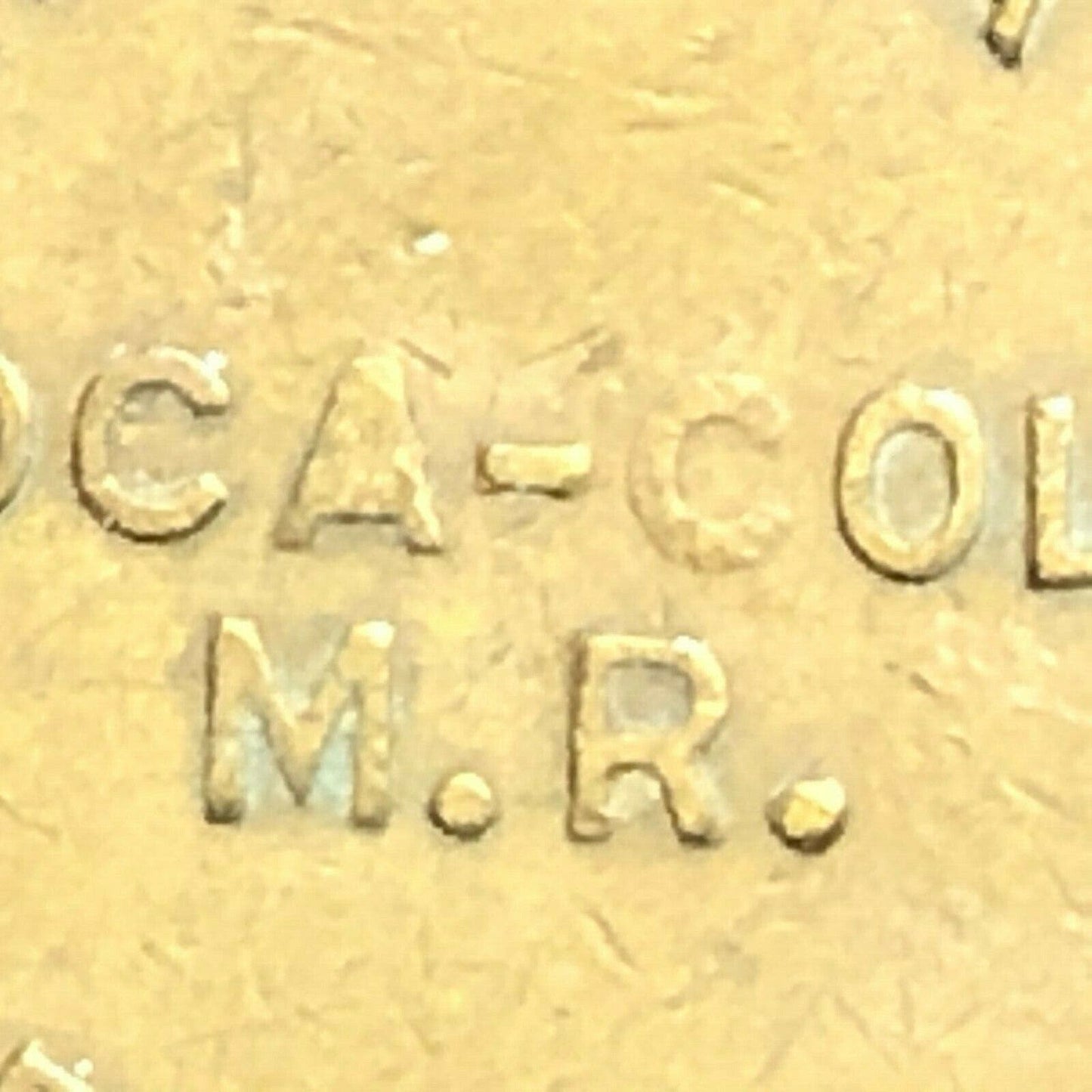21mm Coca Cola M.R. Ficha Para Unicamente Vendadores Automaticas Brass Token