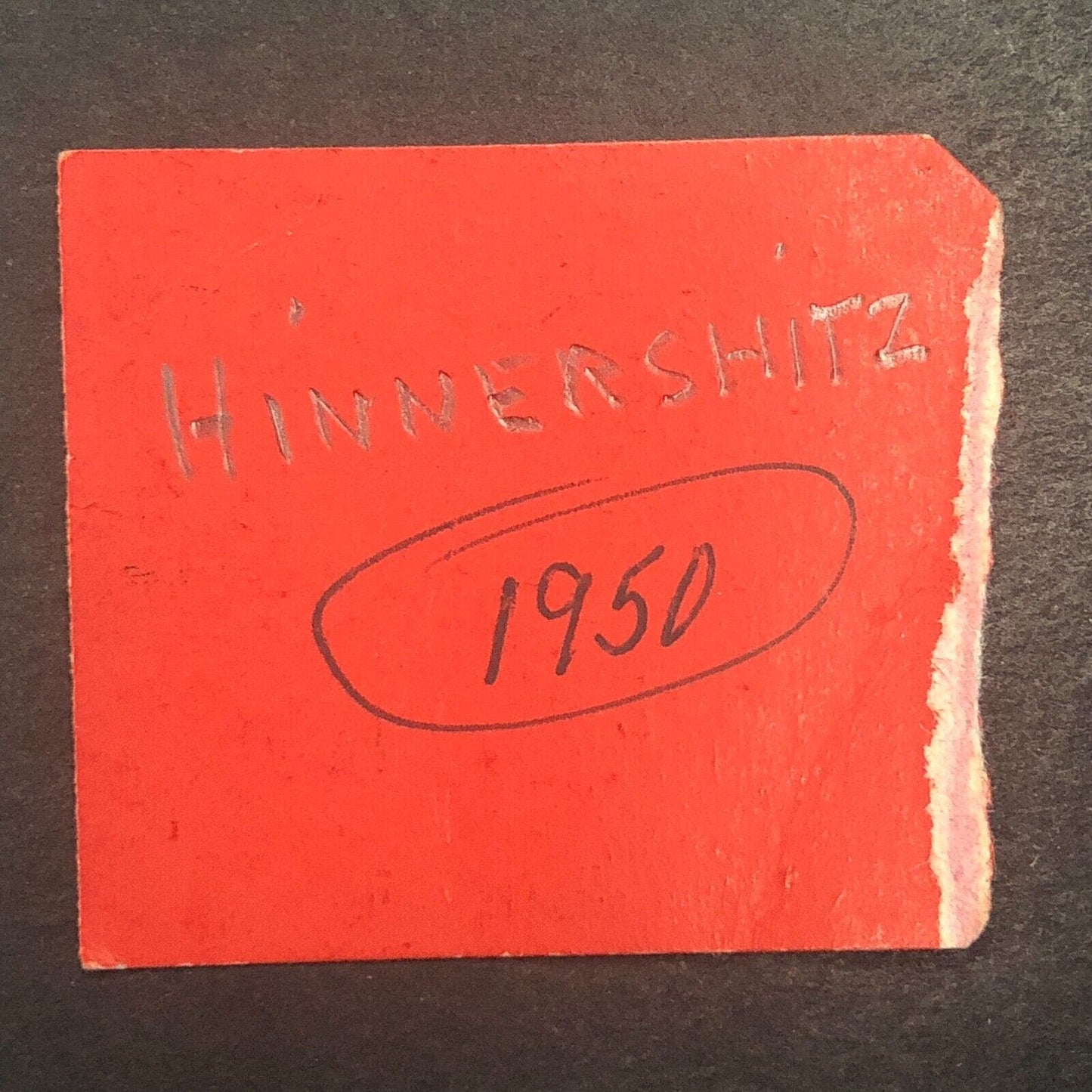 Reading Fair Speedway 9/18 1950 Auto Racing Rain Check Ticket Stub Hinnershitz