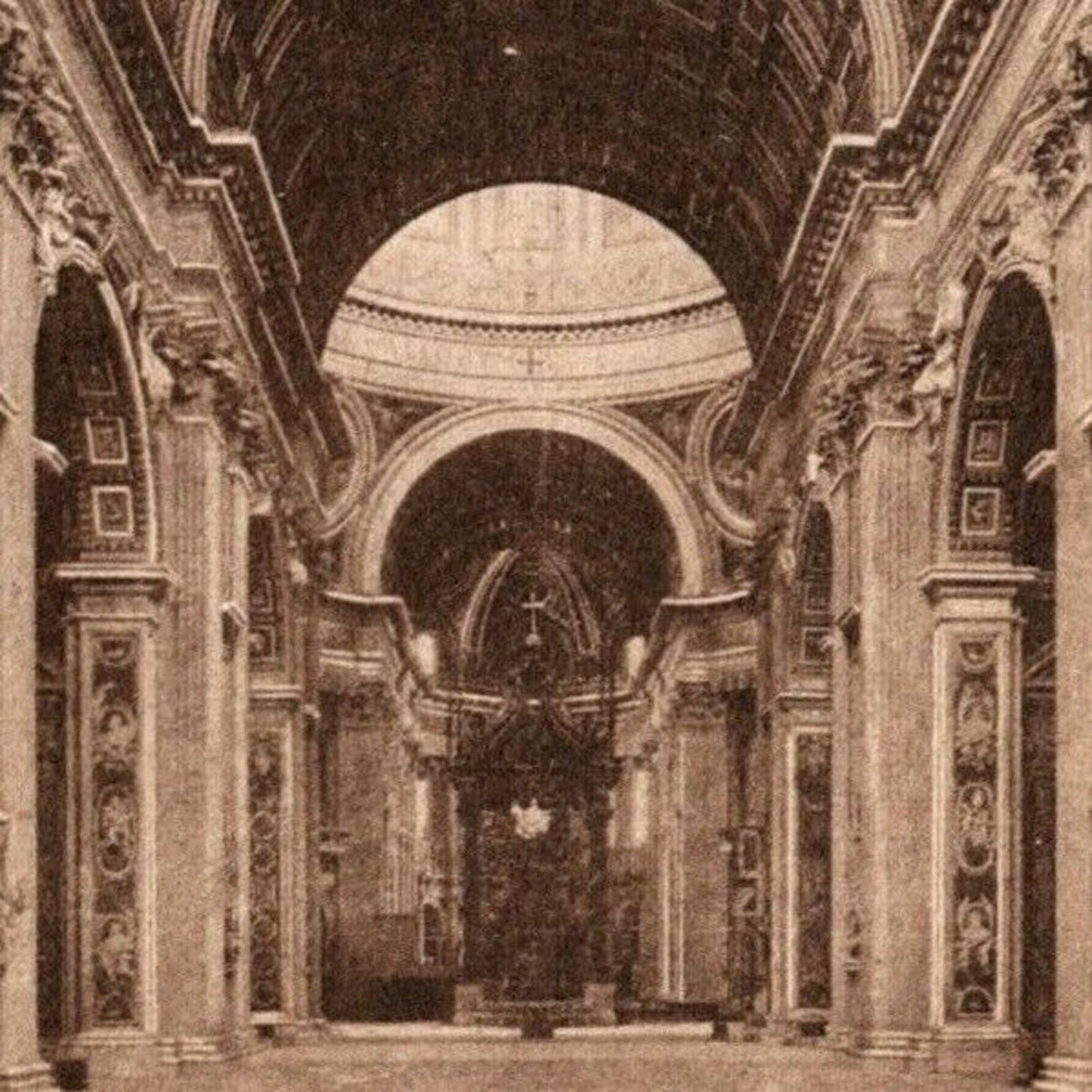 Roma - Interno della Chiesa di S. Pietro - Vintage Postcard NP