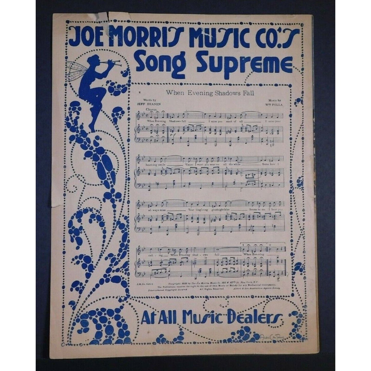 WWI Sheet Music - "When Yankee Doodle.......There'll Be A Hot Time In The U.S.A"