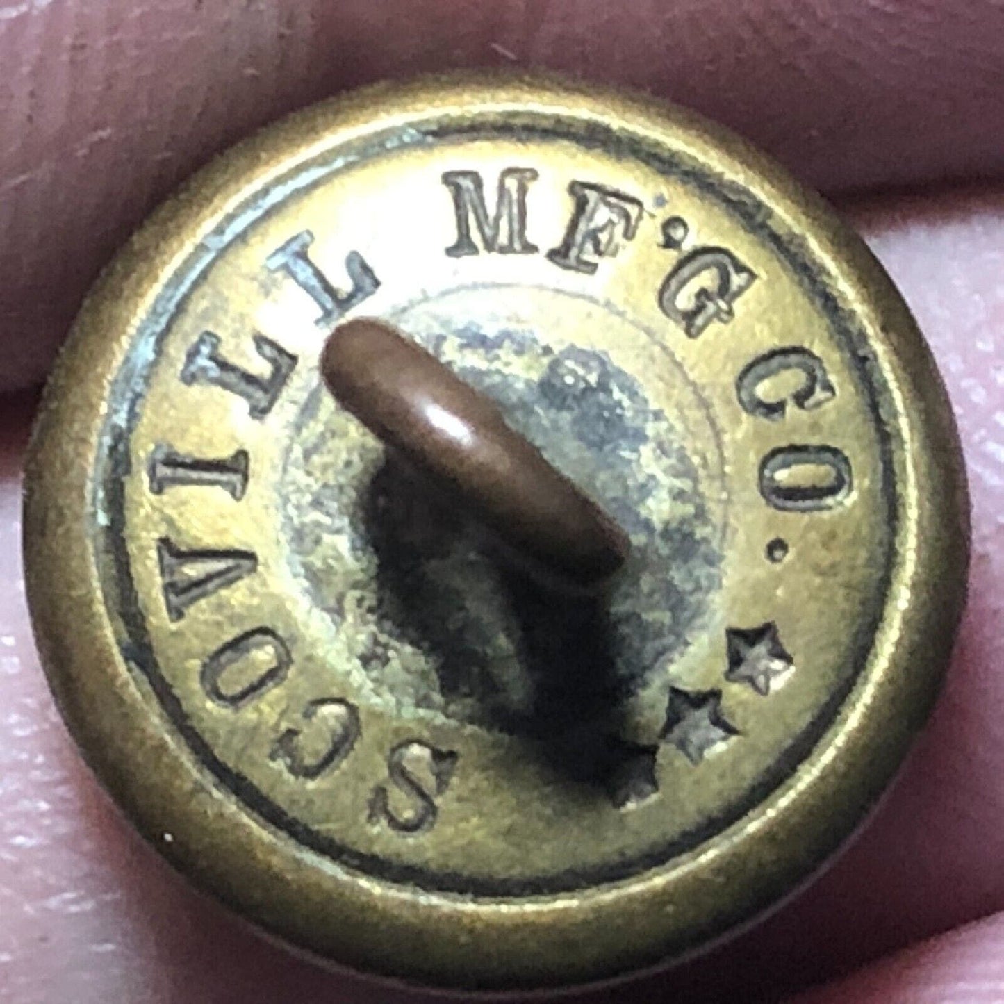Michigan Central Railroad Brass Uniform Button 1/2" Convex - Scovill Scarce