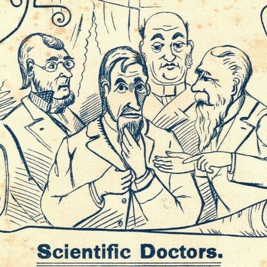 Woolson Spice Co. "Scientific Doctors" Fairy - Large Victorian Trade Card