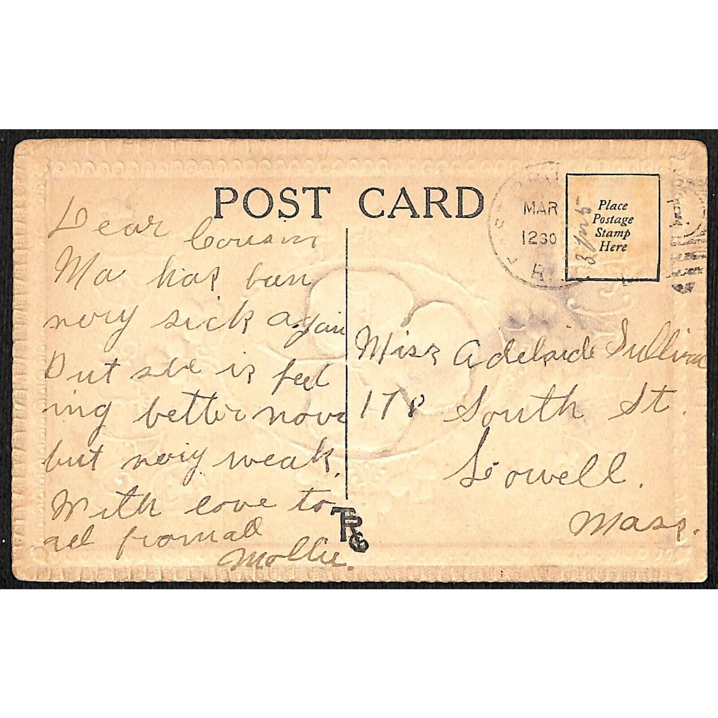 Ireland Saint Patrick Clover Postcard Embossed c1910-15