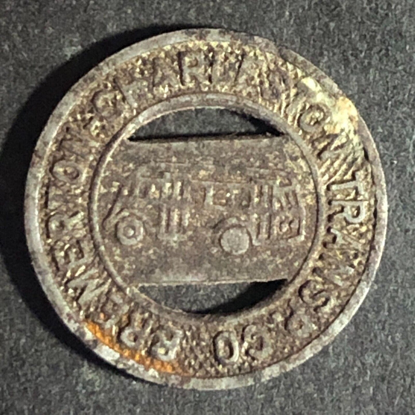 Bremerton-Charleston Transp. (WA) G/F One Fare Transit Token 16.5mm