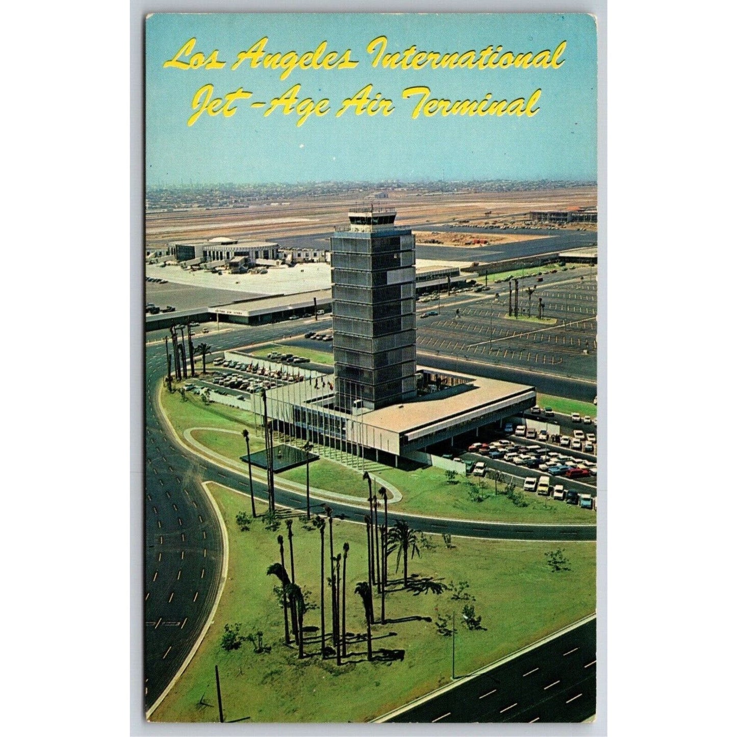 Los Angeles International Jet-Age Terminal Postcard NP c1960's