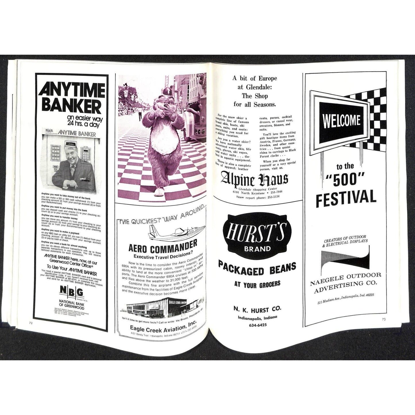 1976 "500" Festival Program +136pp - Indianapolis INDY 500 Many Local Ads - VGC