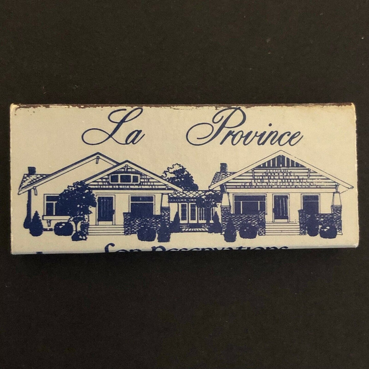 c1960's-70's Wooden Matchbox Matchbook "La Province" Restaurant Santa Rosa, CA