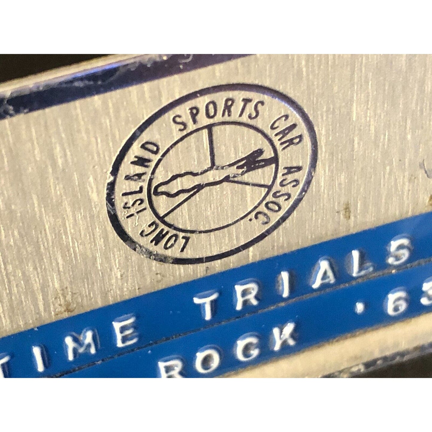 LISCA Long Island Sports Car 1963 Time Trails Lime Rock Alum Dash Wall Plaque