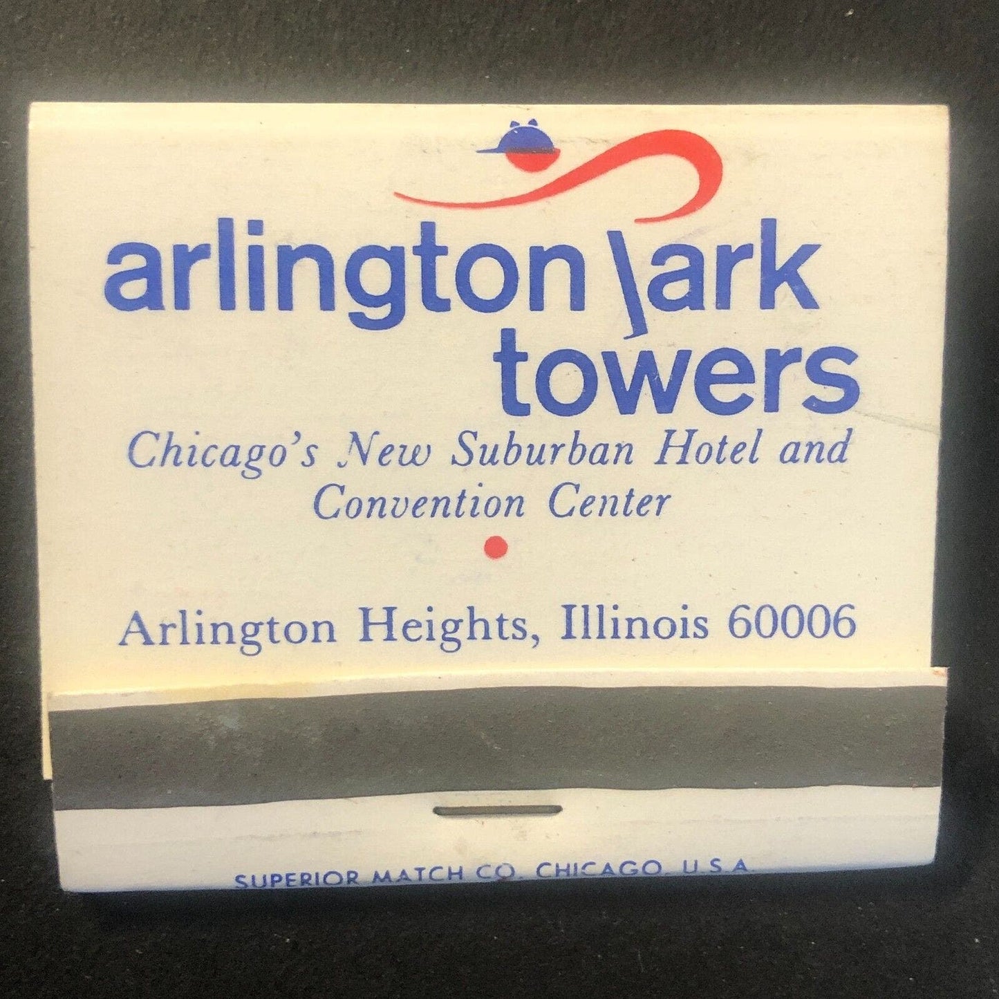 Arlington Park Towers Hotel Chicago Full Vintage Matchbook c1967-73 VGC