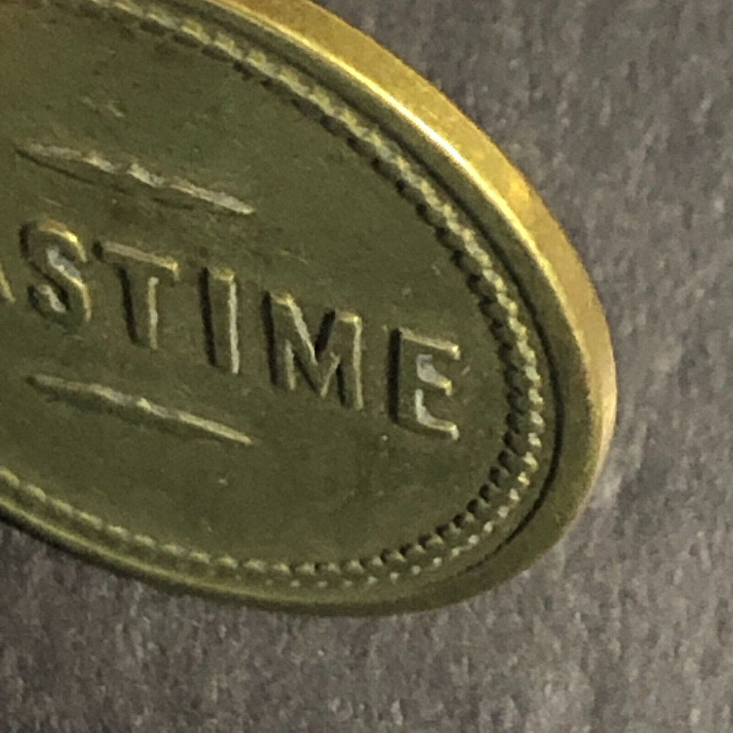 Pastime "P" Brass Trade Token 22.52mm Maverick