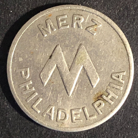 Merz White Way Tours Philadelphia WM Transit - Bus Token 19mm Scarce