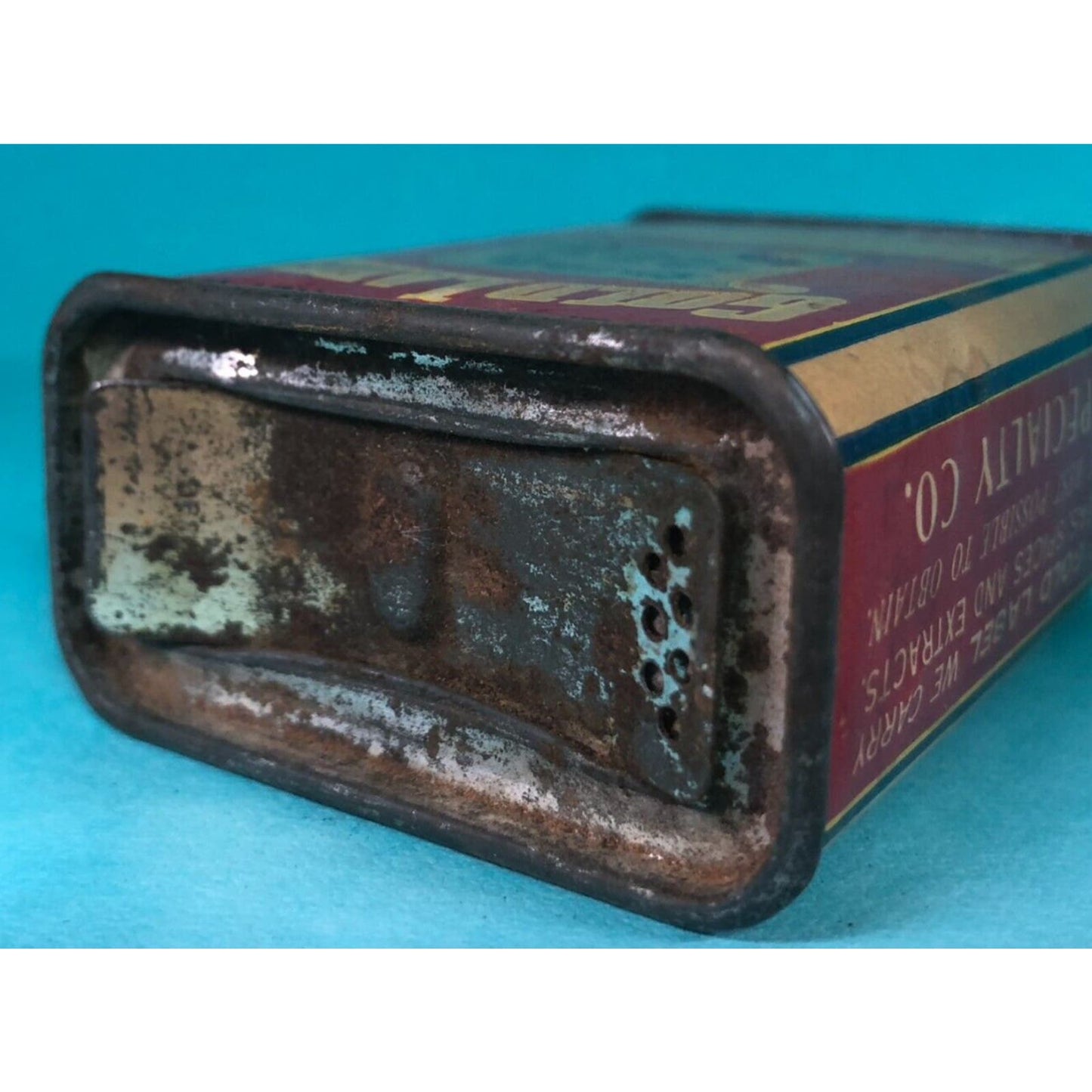 Gold Label Cinnamon H-K Specialty Co. Spice Tin 2 7/8" h Fiber Body c1930's-40s