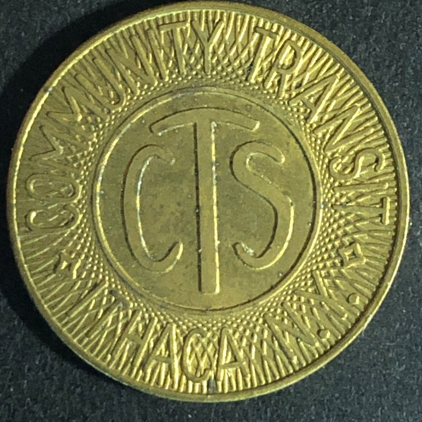 Community Transit CTS Ithaca, NY Brass Token 23mm