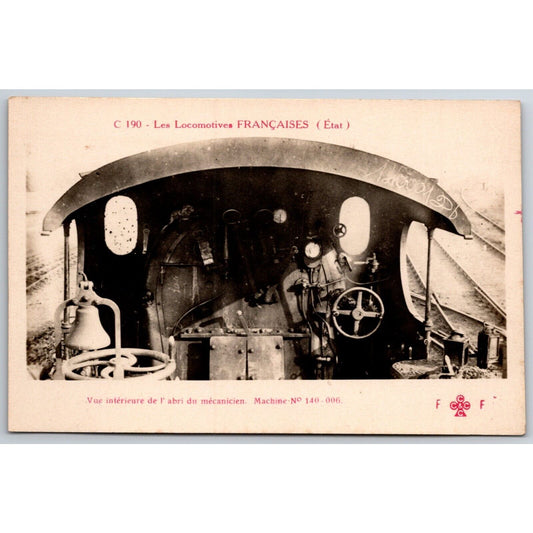 French Railroad RPPC* Postcard Machine 140-006 C 190 c1910 F. Fleury