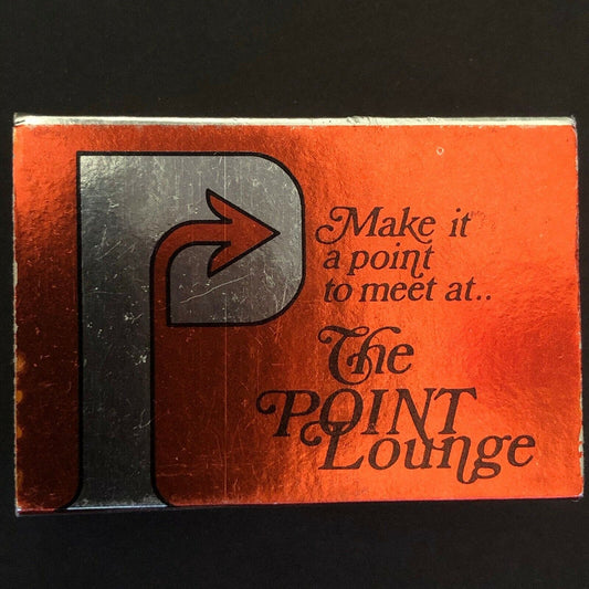 c1970's-80's Wooden Matchbox Matchbook "The Point Lounge"